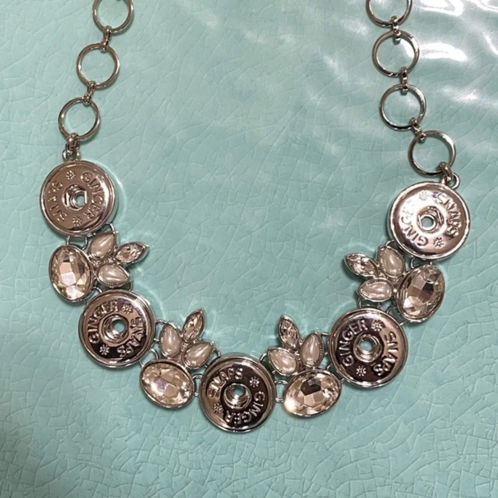 Ginger Snaps Fanciful Pearl Stone Necklace (Standard Snaps)
